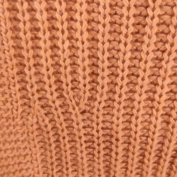 Women's Banana Republic Mixed Stitch Turtleneck Sweater Orange Wool Size M - Picture 8 of 11